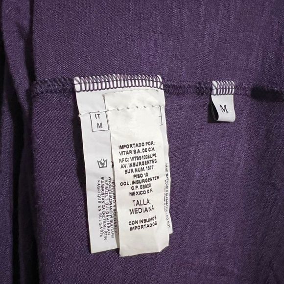Intimissimi Dolman Dress Sz M Bodycon Front Gathered Detail V-Neck Purple‎ - Picture 6 of 8